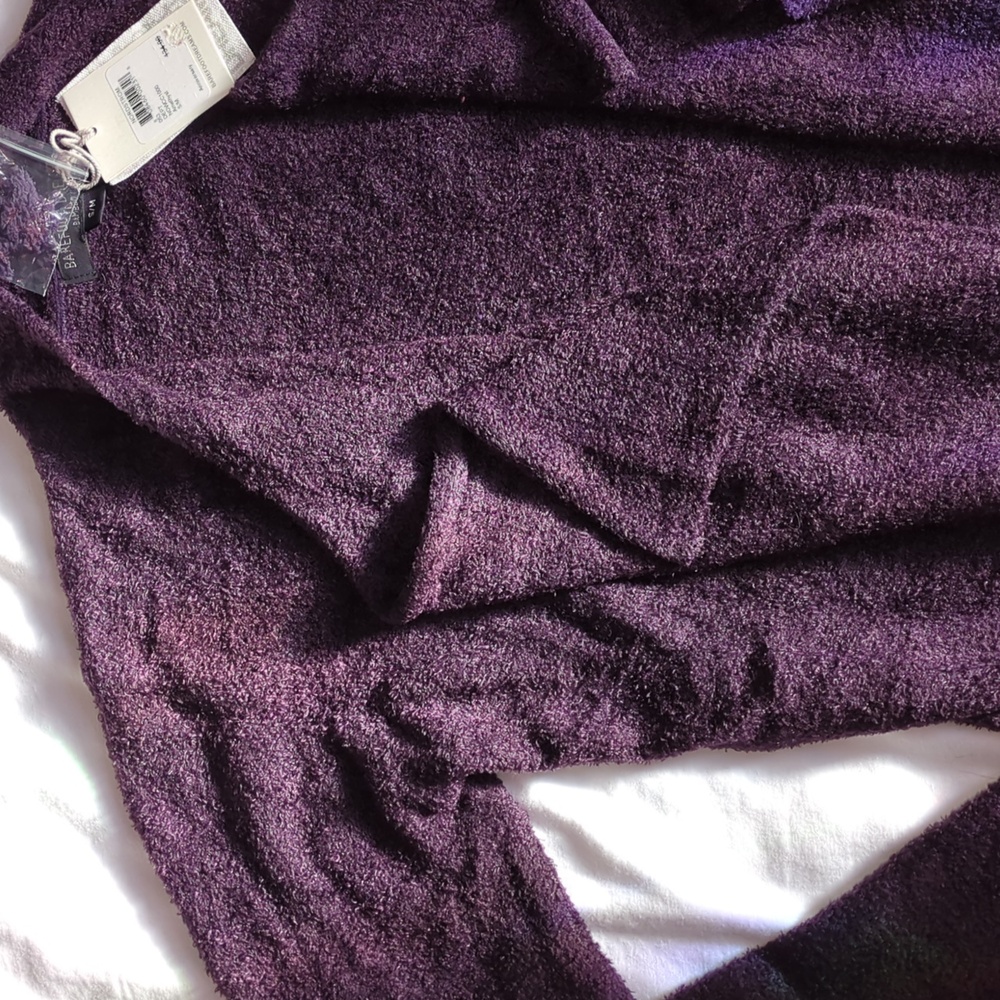 Barefoot Dreams Bamboo Chic Lite Purple Calypso Wrap Cardigan Sweater S/M✨ NEW! - Picture 11 of 16
